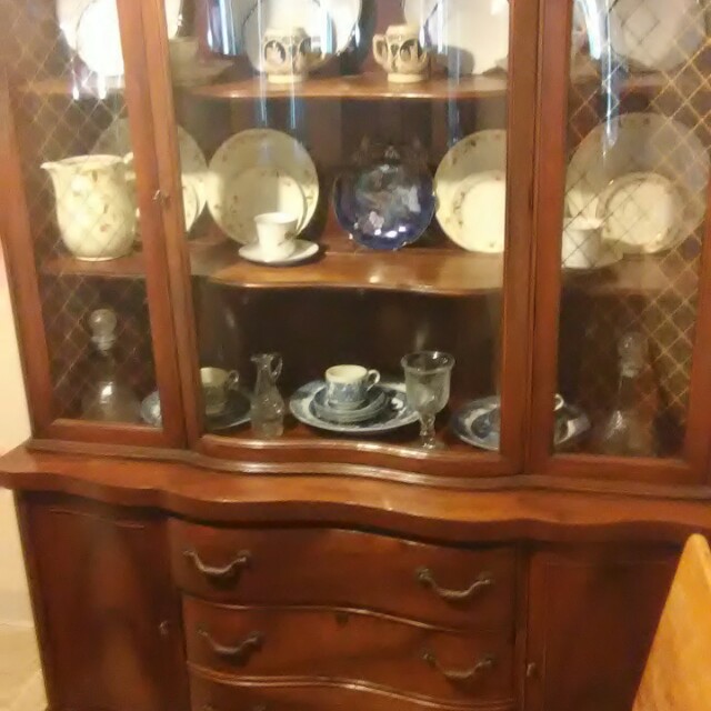 Red Cherry Wood China Cabinet Home Furniture Decor On Red Cherry Wood China Cabinet Home