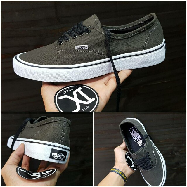 vans authentic grey white