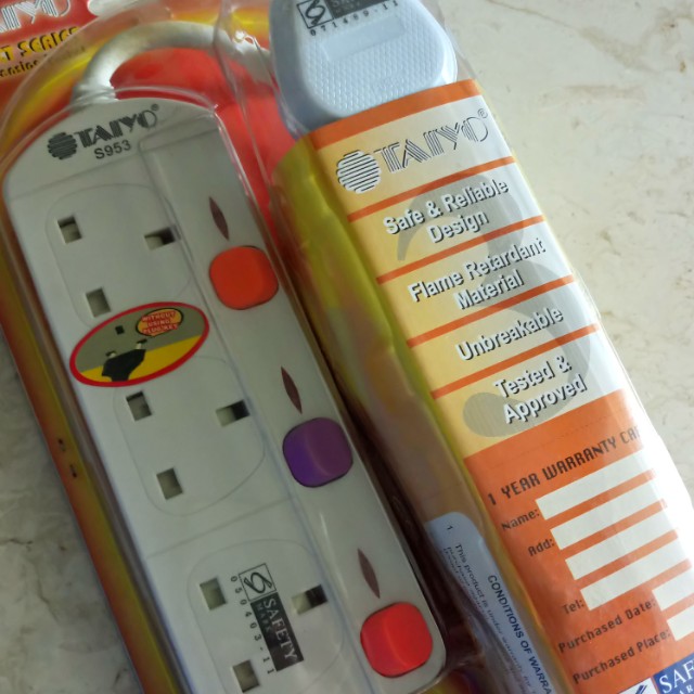Taiyo 13 Amp extension cord, TV & Home Appliances, Electrical, Adaptors