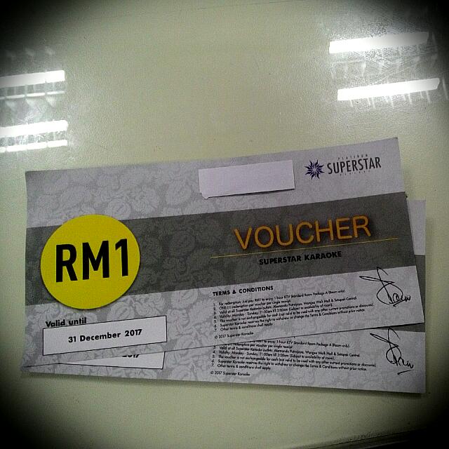 Vaucer Platinum Superstar Karaoke Tickets Vouchers Gift Cards Vouchers On Carousell