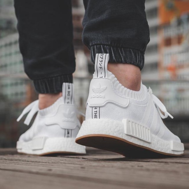 Nmd r1 primeknit white white gum sales