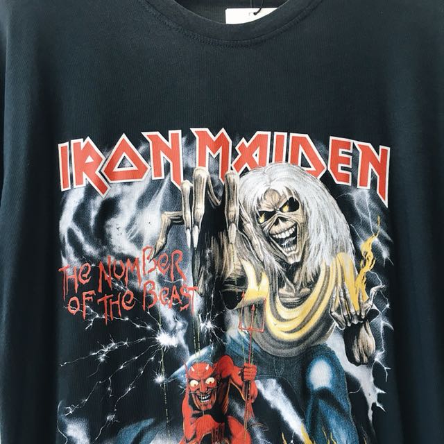 Bershka Iron Maiden Vintage rock t-shirt, Women's Fashion, Tops, Others ...