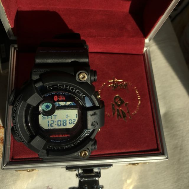 Casio G-shock Frogman BAPE Stussy collab GF-8250BS-1JR, 名牌, 手錶