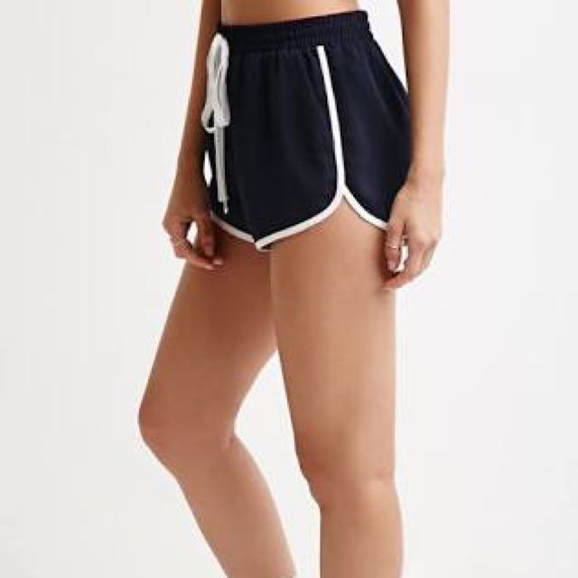 F21 Navy blue dolphin shorts, Women's