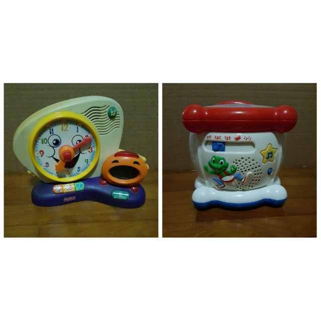 FisherPrice Fun 2 Learn Teaching Clock & Leapfrog Learning drum