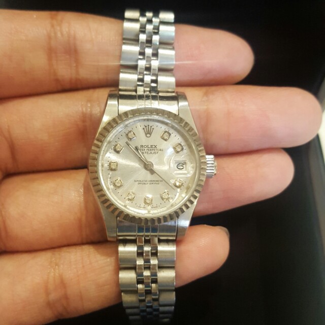 Jam Tangan Rolex  datejust Lady silver untuk wanita Fesyen 