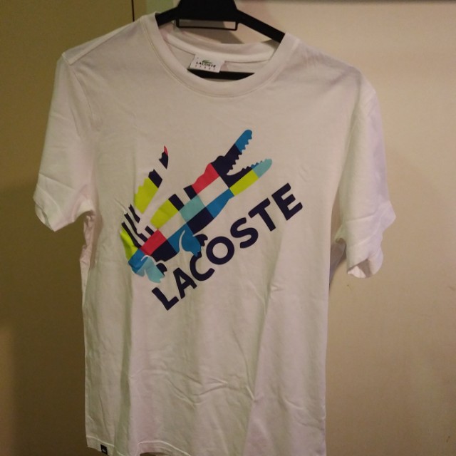 T shirt lacoste multicolor best sale
