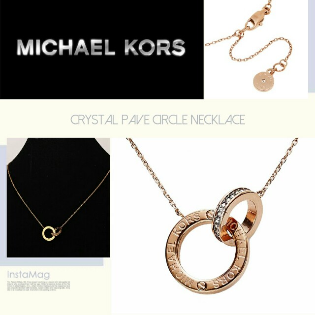 michael kors crystal circle pendant