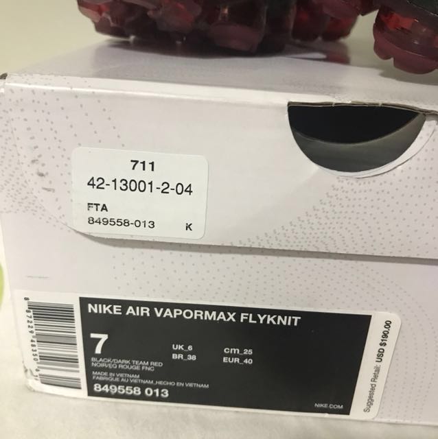 nike air vapormax bred