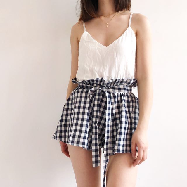 women's gingham playsuit