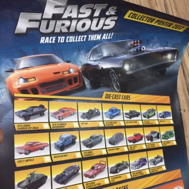 fast furious mattel