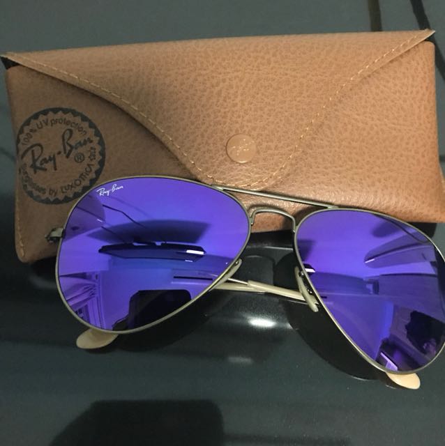 Rayban Aviator Purple Sunglasses Authentic Women S Fashion Watches Accessories Other Accessories On Carousell