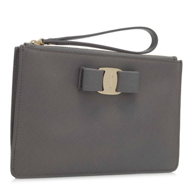 Salvatore ferragamo wristlet clearance