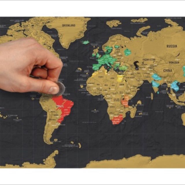 Scratch Map (Category: Craft Supplies & Tools) located in Singapore. Submitted by saboh23 (Listing ID 143636985, Image 2). Description: Size 42.3x30 Material laminate card, coloured foil .