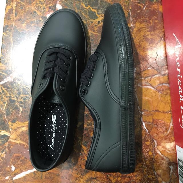 Sepatu Sneakers Kets Payless American Eagle Kulit Hitam Fesyen Wanita Sepatu Di Carousell