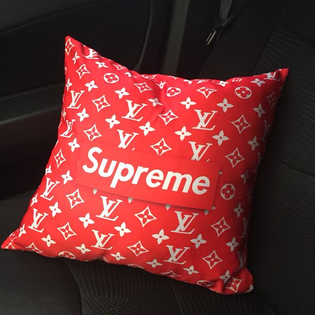 Supreme LV Pillow Promo, Furniture & Home Living, Home Decor, Cushions &  Throws on Carousell