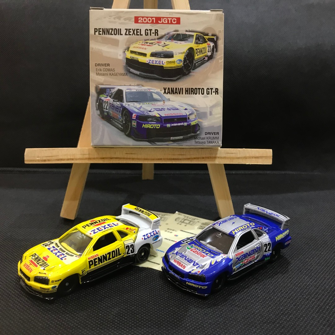 Tomica Pennzoil Nissan Skyline R34 GTR 2001 JGTC 2-car set