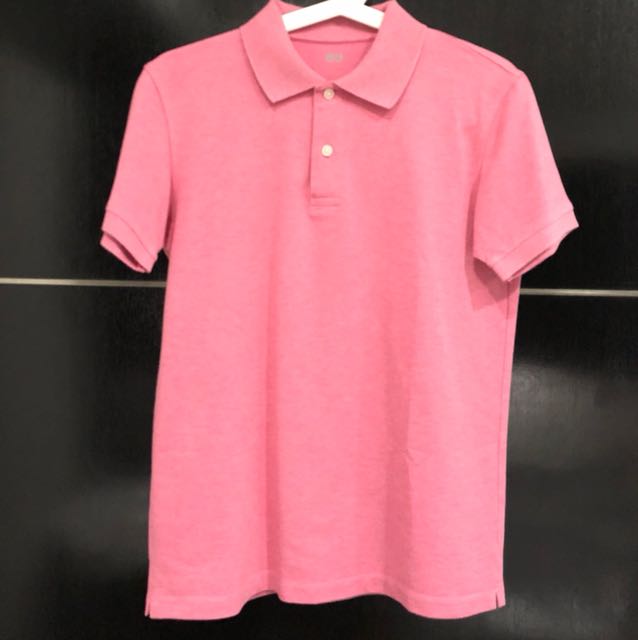 Uniqlo top pink polo