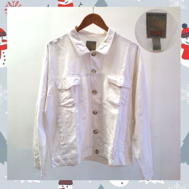 uniqlo white denim jacket