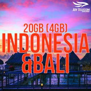 20GB Indonesia/Bali Prepaid Card
