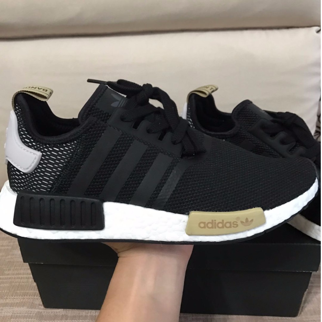 nmd r1 black and gold