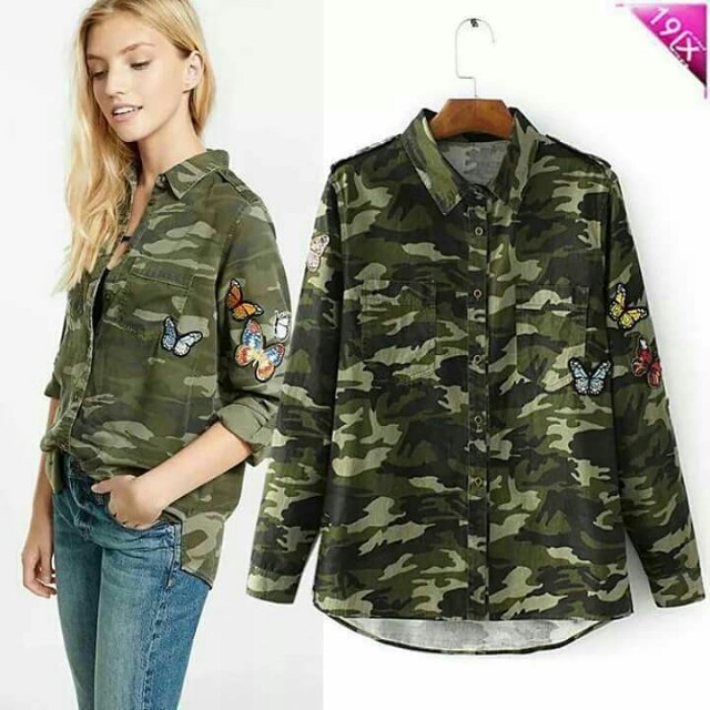 camouflage long sleeve polo