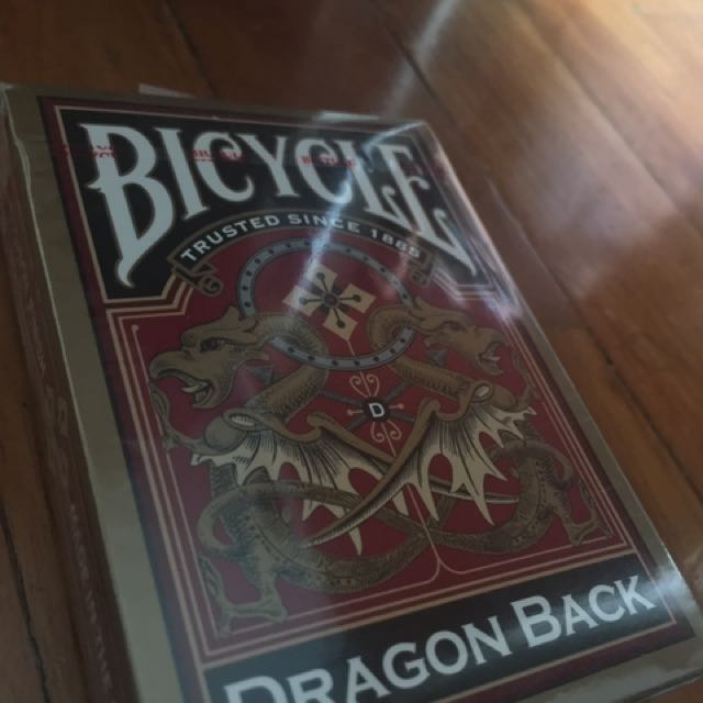 Gold Dragon Back Playing Cards By Bicycle Toys Games Board Games Cards On Carousell