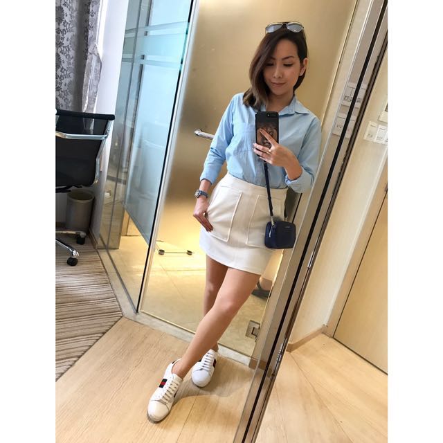 Grana women s poplin boyfriend boyfriend shirt Light blue