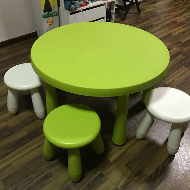Ikea Mammut Table And Stools Furniture Tables Chairs On Carousell