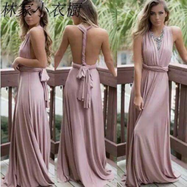 dusty pink infinity dress