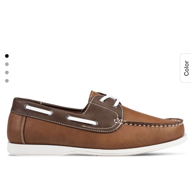 Faux leather boat shoes