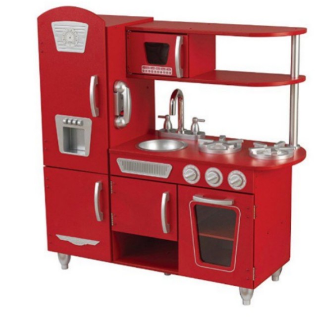 Kidkraft Kitchen Set In Red Babies Kids Baby Nursery Kids Furniture Kids Tables Chairs On Carousell