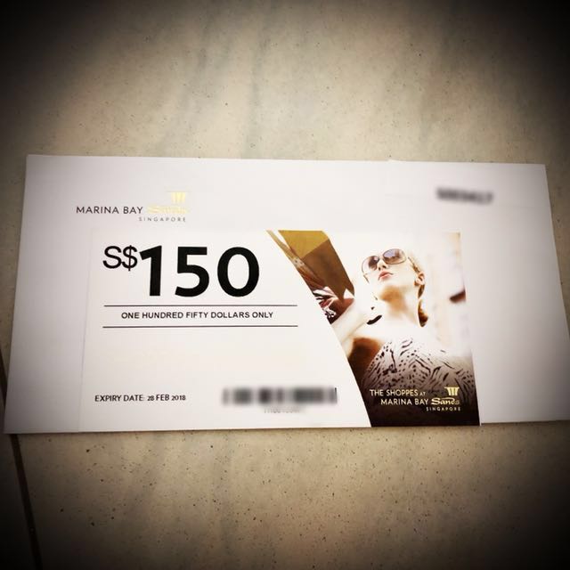 Marina Bay Sands MBS Shopping Voucher, Tickets & Vouchers ...
