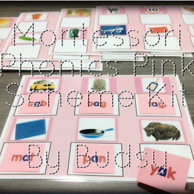 (PM for price of kit) Montessori Phonics Pink Scheme Kit, Hobbies ...