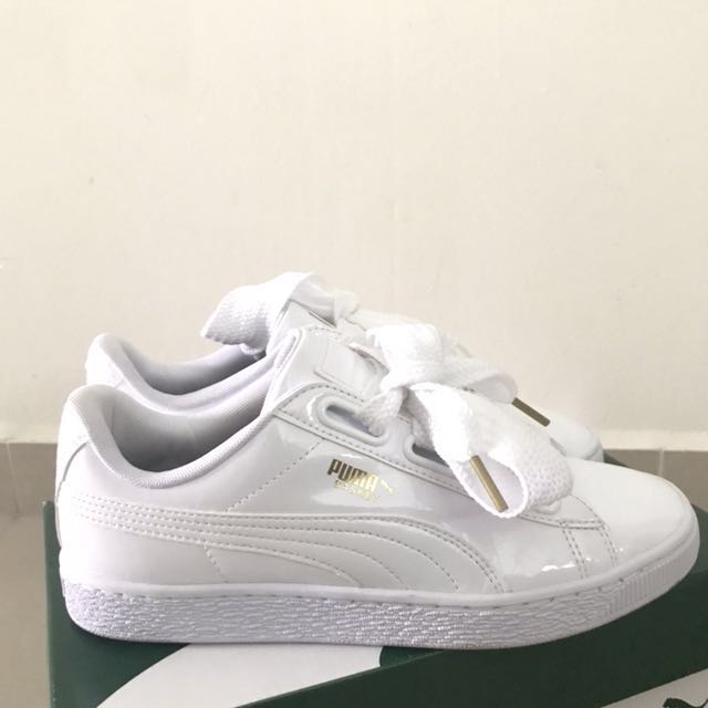 Puma basket heart new arrivals leather white