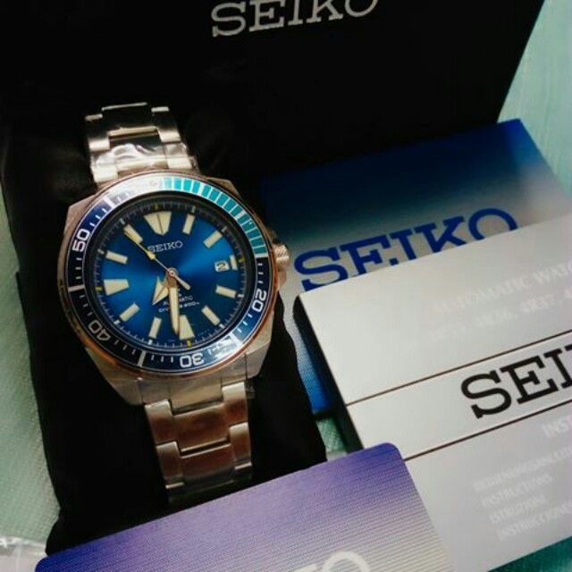 Seiko Samurai Blue Lagoon SRPB09K LNIB Men s Fashion Watches