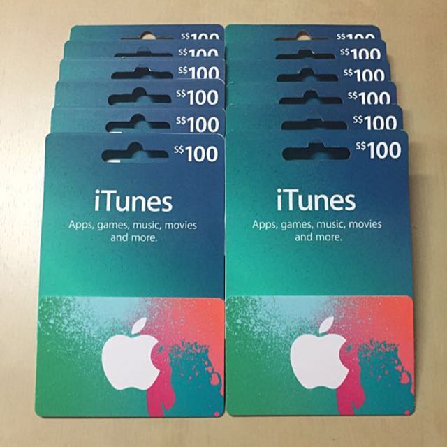 Sg Itunes 100 Gift Cards Entertainment Gift Cards Vouchers On
