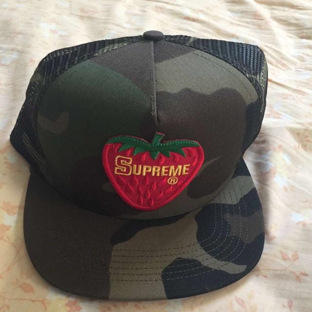 Supreme strawberry hot sale hat