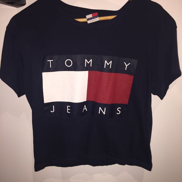 tommy hilfiger t shirt crop top
