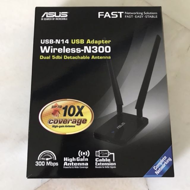 Usb N14 Usb Adapter Wireless N300 Asus Electronics Others On Carousell