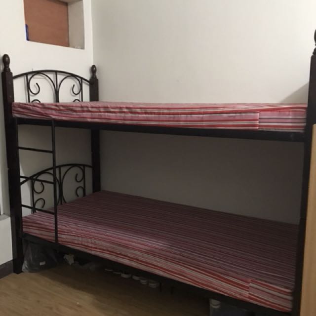 Wooden Double deck bed with Uratex Foam Mattress Babies Kids