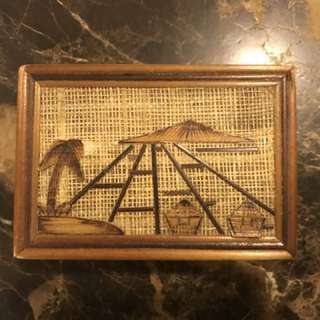 Vintage Vietnamese inspired rattan box