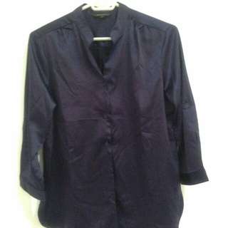 Kemeja The Executive warna Navy Keunguan (purple navish)