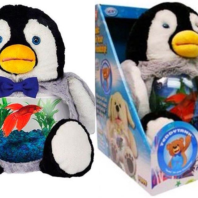 Stuffed animal outlet fish bowl
