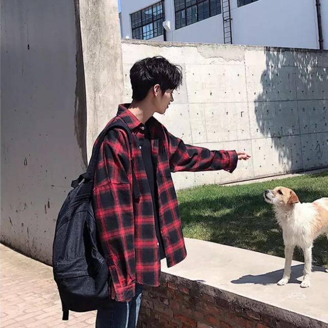 oversized flannel shirt outfit