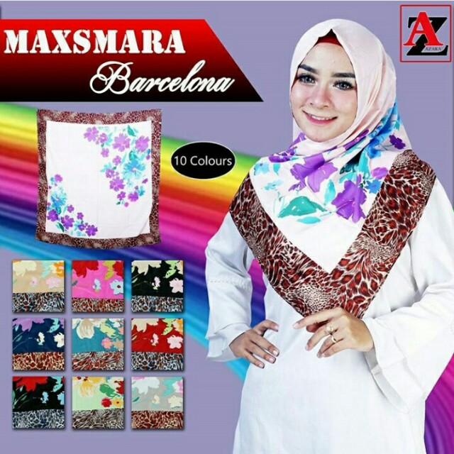 Hijab Segiempat Azara Flowers Olshop Fashion Olshop Muslim On
