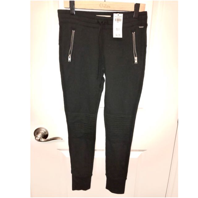 hollister black joggers