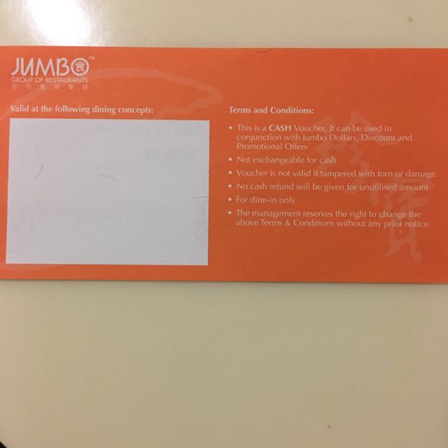 Jumbo Voucher worth 300, Entertainment, Gift Cards & Vouchers on Carousell