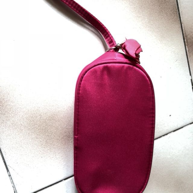 Lancome Pink Small Pouch Purse Makeup Bag