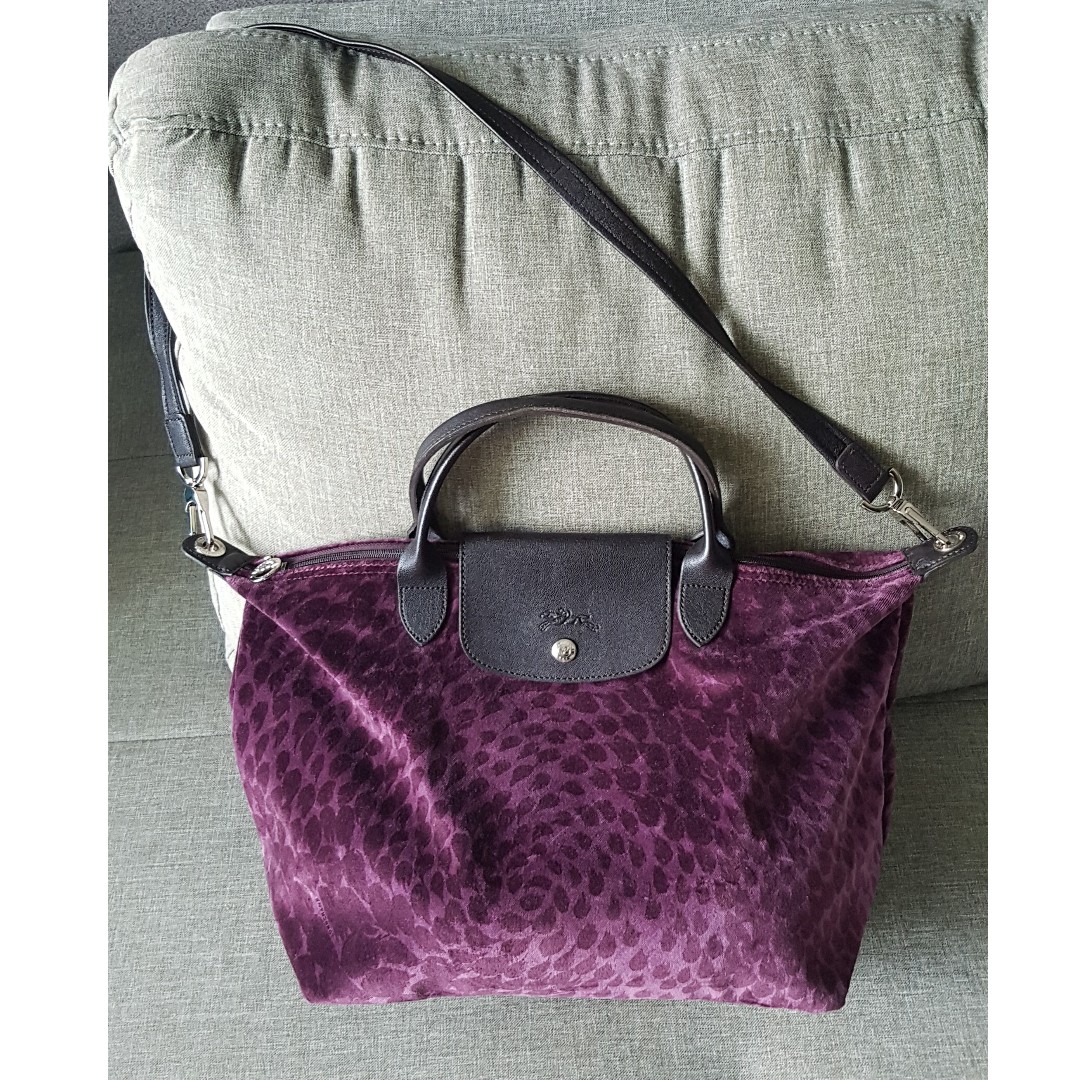 longchamp velvet bag